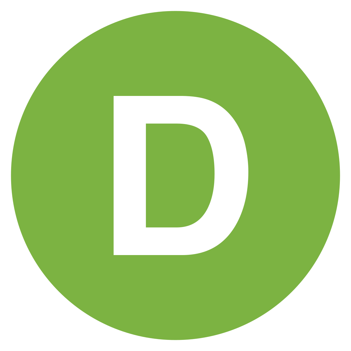 eo circle light green white letter d.svg