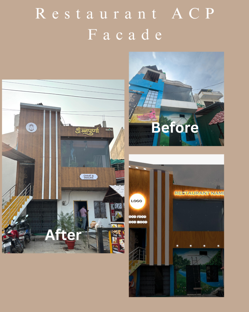 1 acp facade visualized & done by tameer studio in varanasi
